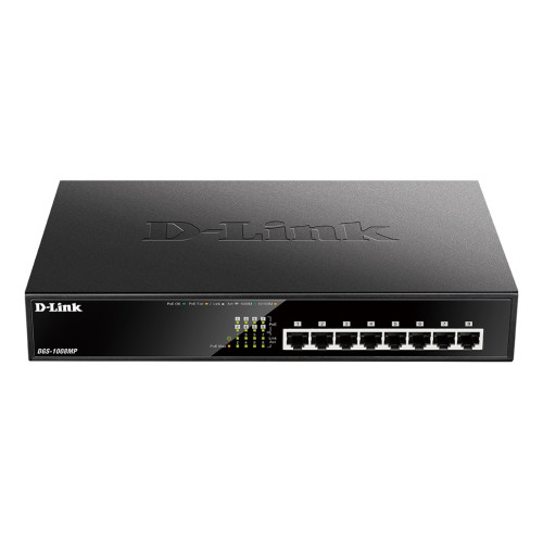 D-Link DGS-1008MP Giga Unmanaged PoE Desktop Switch — 8 port, 10/100/1000