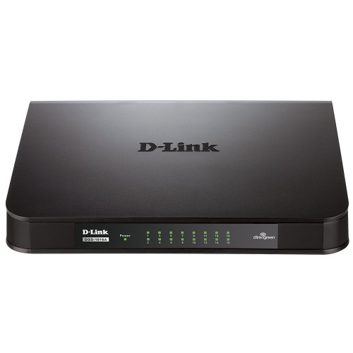 D-LINK DGS-1016A Unmanaged Desktop Switch — 16-Port Gigabit