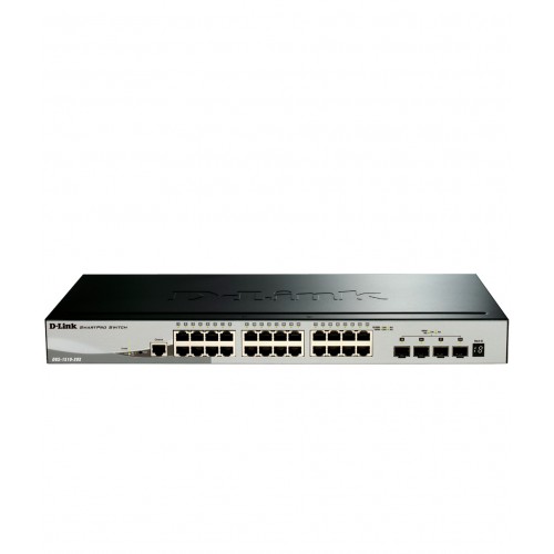 D-Link DGS-1510-28X Smart Managed Gigabit Switch — Layer 3 Lite, 24 Port Gigabit, 4 SFP Plus