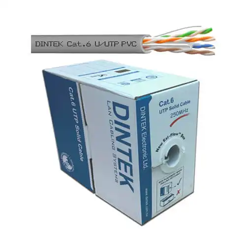Dintek 1101-04004CH Solid Cable — 305 Meter, Cat6 23AWG UTP