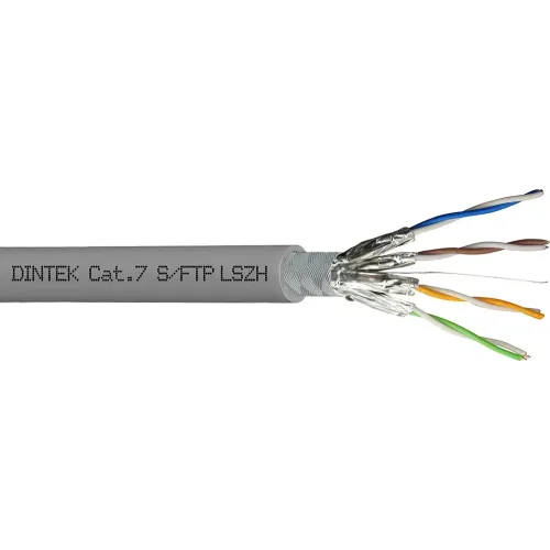 Dintek 1105-05001 S/FTP Solid LSZH Cable — Cat7, 305 Meter