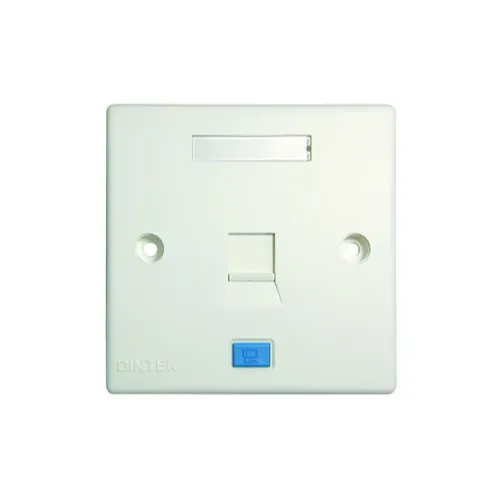 Dintek 1303-12011CH Wall Plate — 1-Port, with Shutter