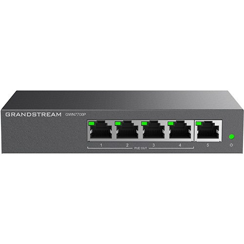 Grandstream GWN7700P Gigabit PoE Network Switch — 5 Port
