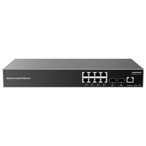 Grandstream GWN7801P Layer 2+ Managed PoE Network Switch — 8 Port Gigabit