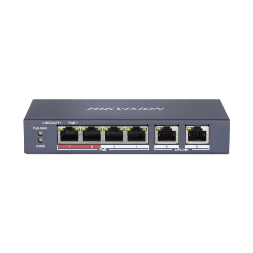 Hikvision DS-3E0106MP-E/M Unmanaged PoE Switch — 4 Port