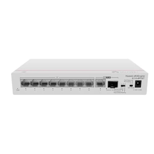 Huawei eKitEngine S110-8P2ST Gigabit PoE+ Unmanaged Switch — 8 Port