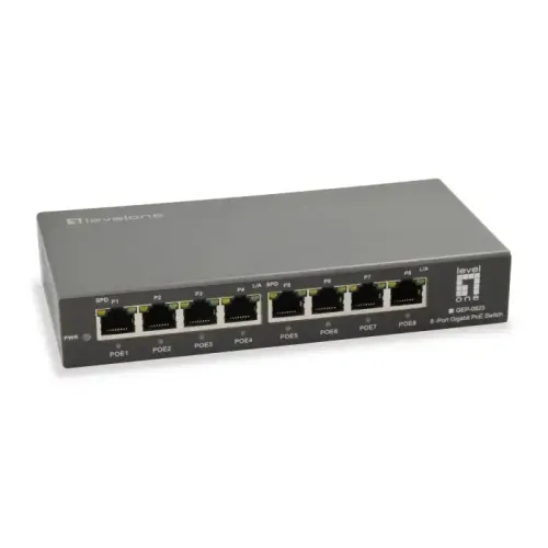 Levelone GEP-0823 Unmanaged Switch — 8-Port Gigabit PoE