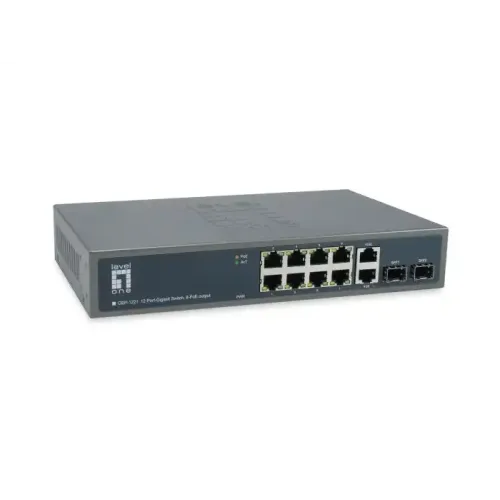 Levelone GEP-1221 Gigabit PoE Unmanaged Switch — 12-Port