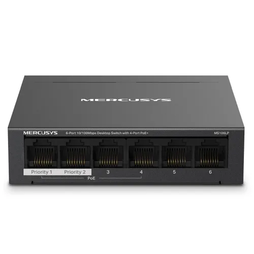 Mercusys MS106LP PoE Desktop Switch — 6-Port 10/100Mbps