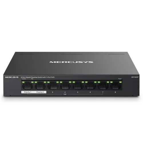 Mercusys MS108GP Desktop Switch — 8-Port PoE, Gigabit