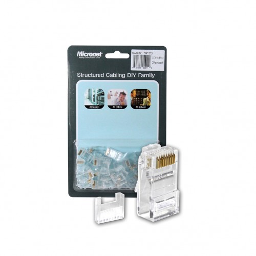 Micronet RJ45 Cable Connector — Cat 6, Pack of 20 Pieces