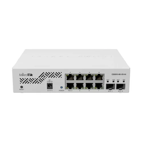 Mikrotik CSS610-8G-2S+IN Managed Smart Cloud Switch — 10 Port (8x Gigabit + 2x SFP+)