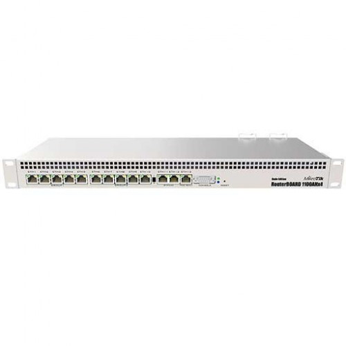 Mikrotik RB1100AHX4 Rackmount Router (Dude Edition with SATA Port) — 13x Gigabit Ethernet