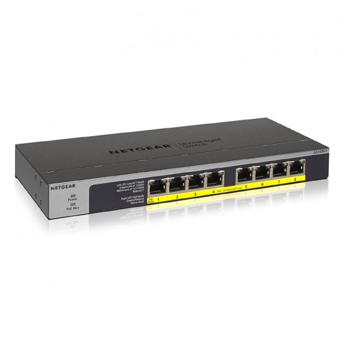 Netgear GS108LP Gigabit PoE Unmanaged Rackmount Switch — 8-Port, 60W PoE Budget