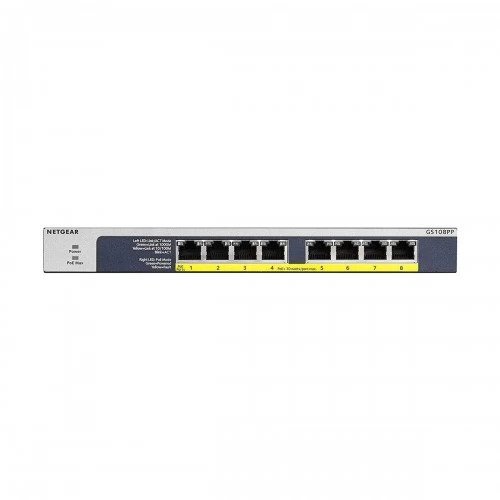Netgear GS108PP Pro Safe Gigabit PoE Unmanaged Desktop Switch — 8+4 PoE Port