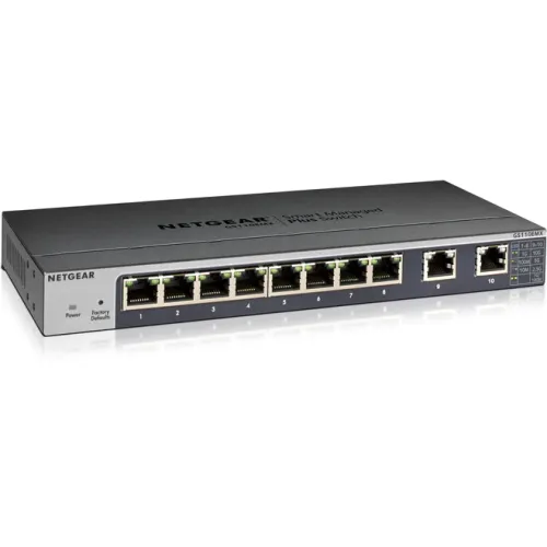 NETGEAR GS110EMX Gigabit Ethernet Plus Switch — 8-Port