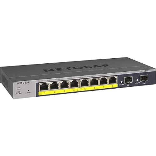Netgear GS110TP Ethernet Smart Switch — 10-Port Gigabit