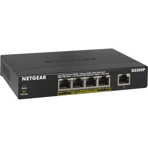 Netgear GS305P Gigabit Desktop Switch — 5-Port