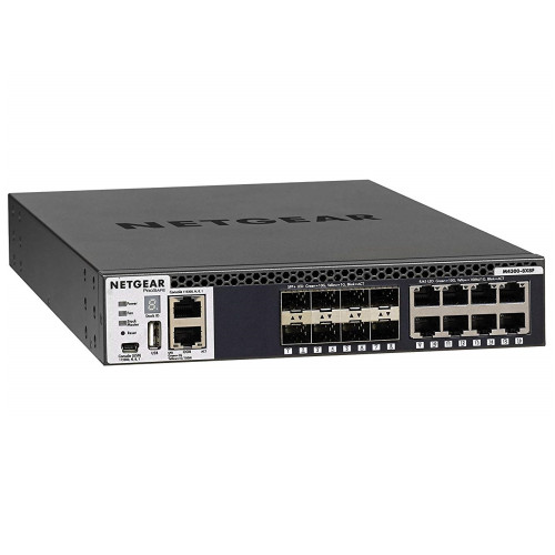 Netgear XSM4316S Pro Safe L3 Stackable Managed Switch — 8-Port 10G Fiber & 8-Port 10G Ethernet