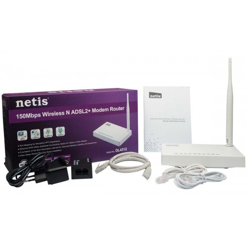 Netis DL4312 Wireless N ADSL+Modem Router — 150 Mbps
