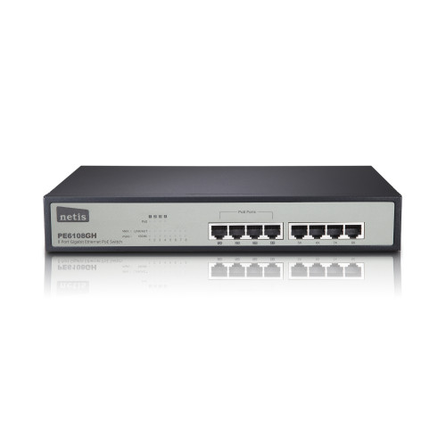 Netis PE6108GH Gigabit Ethernet PoE Switch — 8 Port