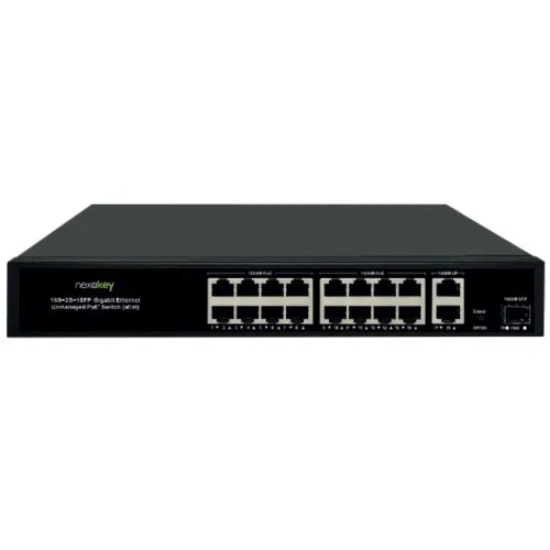 Nexakey NS-6000GS-24P2U2S Unmanaged PoE Switch — 24 Port Gigabit
