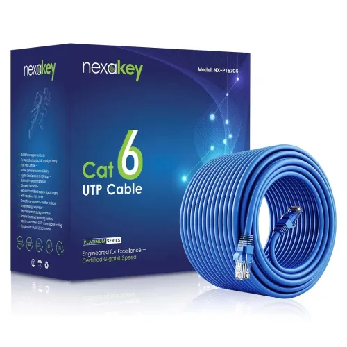 Nexakey Platinum Series NX-PT57C6 UTP Cable — CAT6, 305 Meters