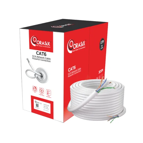 Orasix OS-SLN6M305-INW-CCA Indoor Network Cable — Cat6, 305 Meter, White