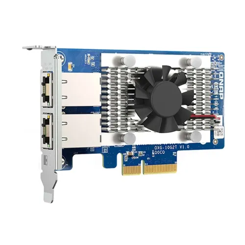 QNAP QXG-10G2T PCIe 3.0 Network Adapter — 2-Port 10Gbps RJ45