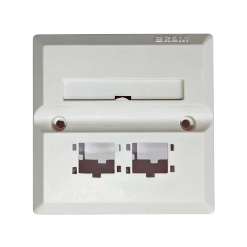 R&M R199514 Faceplate — Dual Port