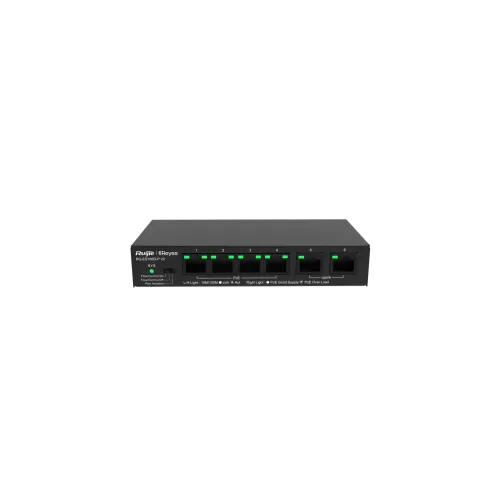 Ruijie RG-ES106D-P V2 Desktop Unmanaged PoE Switch — 6-Port