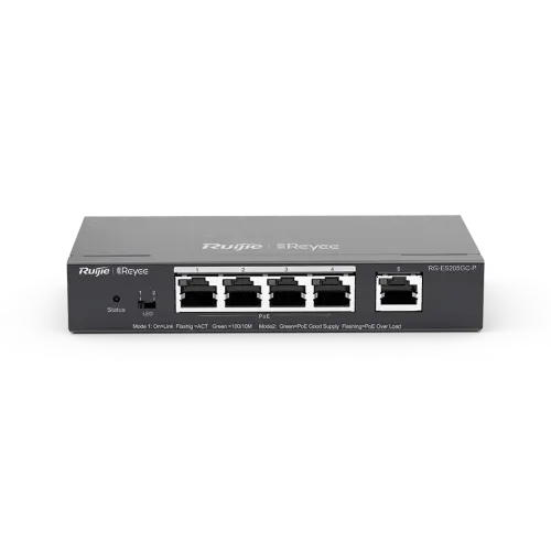 Ruijie RG-ES205GC-P Smart Cloud Managed PoE Switch — 5-Port, Gigabit