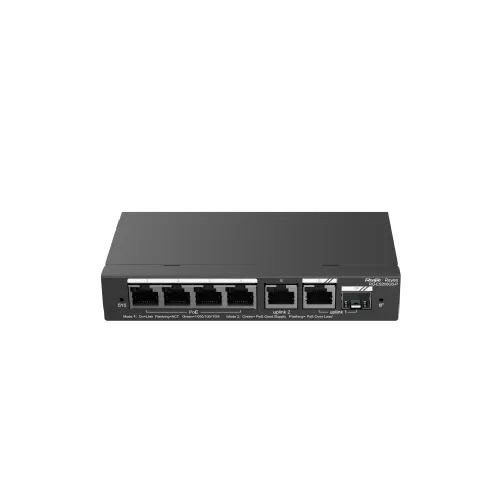 Ruijie RG-ES206GS-P Managed Smart PoE Switch — 6-Port Gigabit
