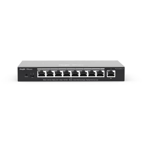 Ruijie RG-ES209GC-P Smart Cloud Managed PoE Switch — 9-Port Gigabit