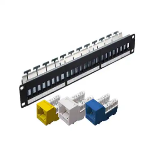 Safenet 10-1240BK Shielded Patch Panel — 24-Port, Modular