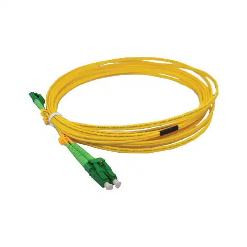 Safenet 2412-3051YL SM Duplex Fiber LC/APC Patch Cord — 5 Meter