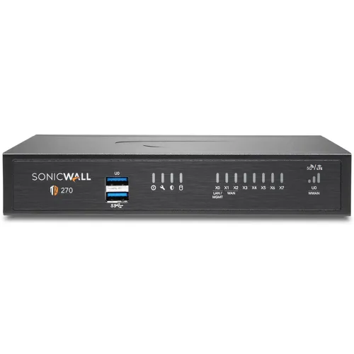 SonicWall TZ270 Firewall — 8-Port, Essential Edition, 1-Year License