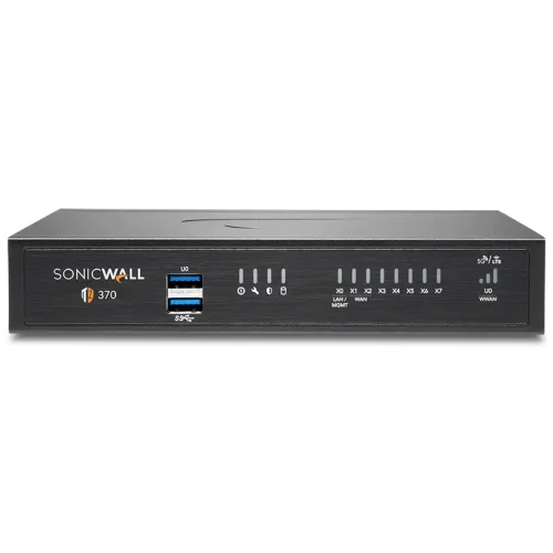 SonicWall TZ370 Firewall — 8 Port, Advanced Edition, 1-Year License