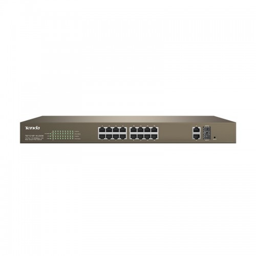 Tenda TEF1118P-16-150W Switch — 16 10/100Mbps PoE + 1 Gigabit/SFP Slots