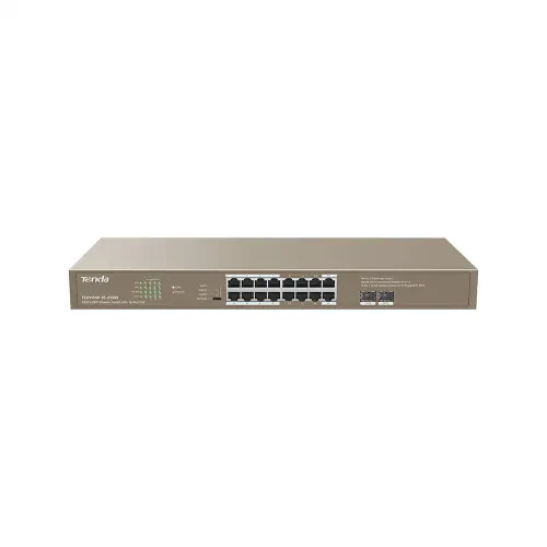 Tenda TEG1118P-16-250W Unmanaged PoE Switch — 16GE+2SFP, 16 Port