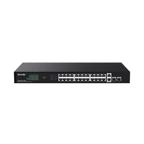Tenda TEG1128P-24-410W Gigabit PoE Switch — 26-Port with SFP