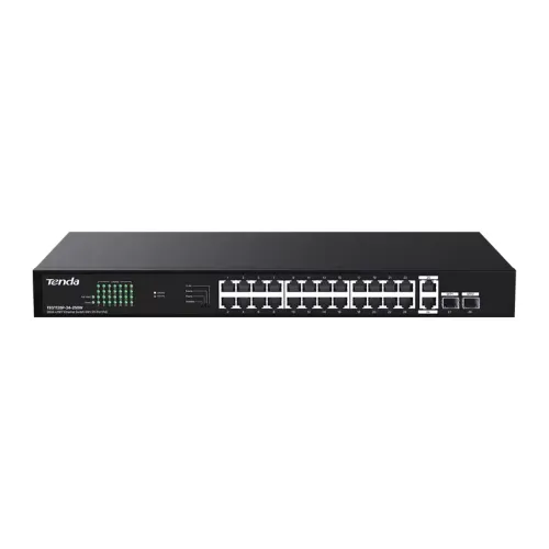 Tenda TEG1128P Unmanaged Switch — 24-Port Gigabit PoE+, 2 SFP