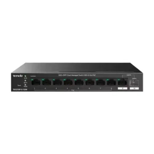 Tenda TEG2210P Cloud Managed Network Switch — 8-Port 120W PoE, 9GE+1SFP
