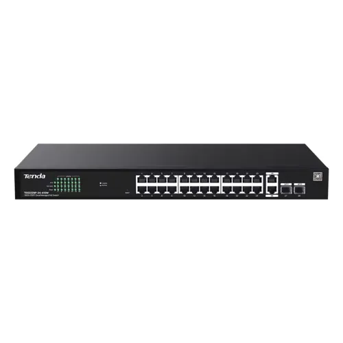 Tenda TEG2228P Cloud Managed Network Switch — 26 Gigabit PoE+, 2 SFP