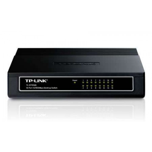 TP-Link SF1016D Plastic Body Switch — 16 Port, 10/100