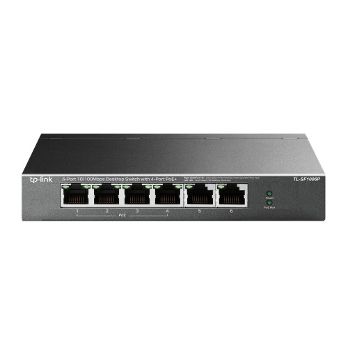 TP-Link TL-SF1006P Desktop PoE Switch — 6-Port 10/100Mbps, with 4-Port PoE+