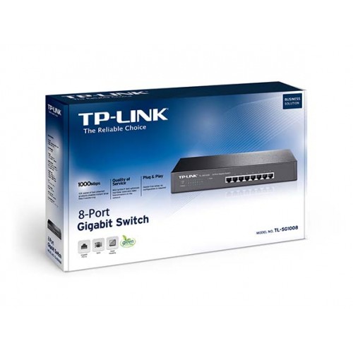TP-Link TL-SG1008 Desktop/Rackmount Switch — 8-Port, Gigabit