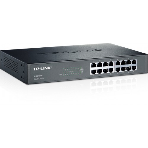 TP-Link TL-SG1016D Desktop/Rackmount Switch — 16-Port Gigabit, Unmanaged