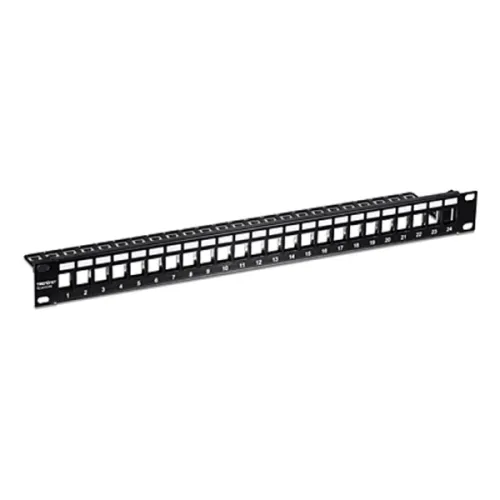 TRENDnet TC-KP24S Shielded Keystone Patch Panel — 24-Port, 1U Blank