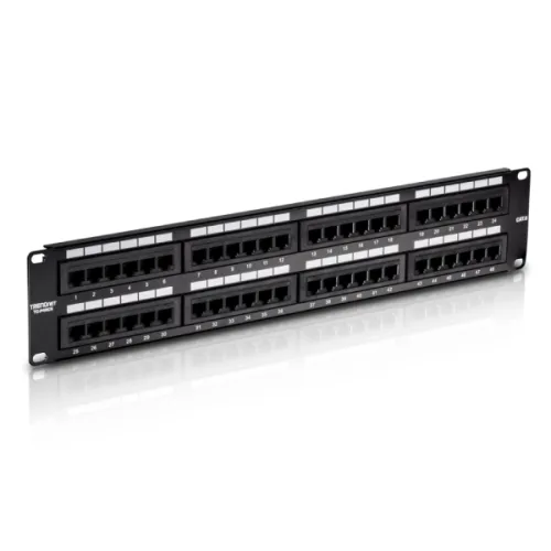 TRENDnet TC-P48C6 Cat6 Unshielded 1U Patch Panel — 48-Port